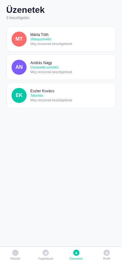 Trovi — Üzenetek