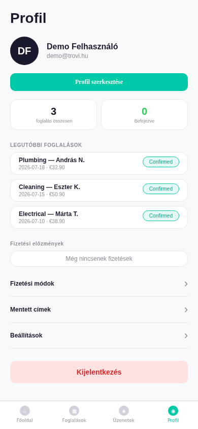 Trovi — Profil